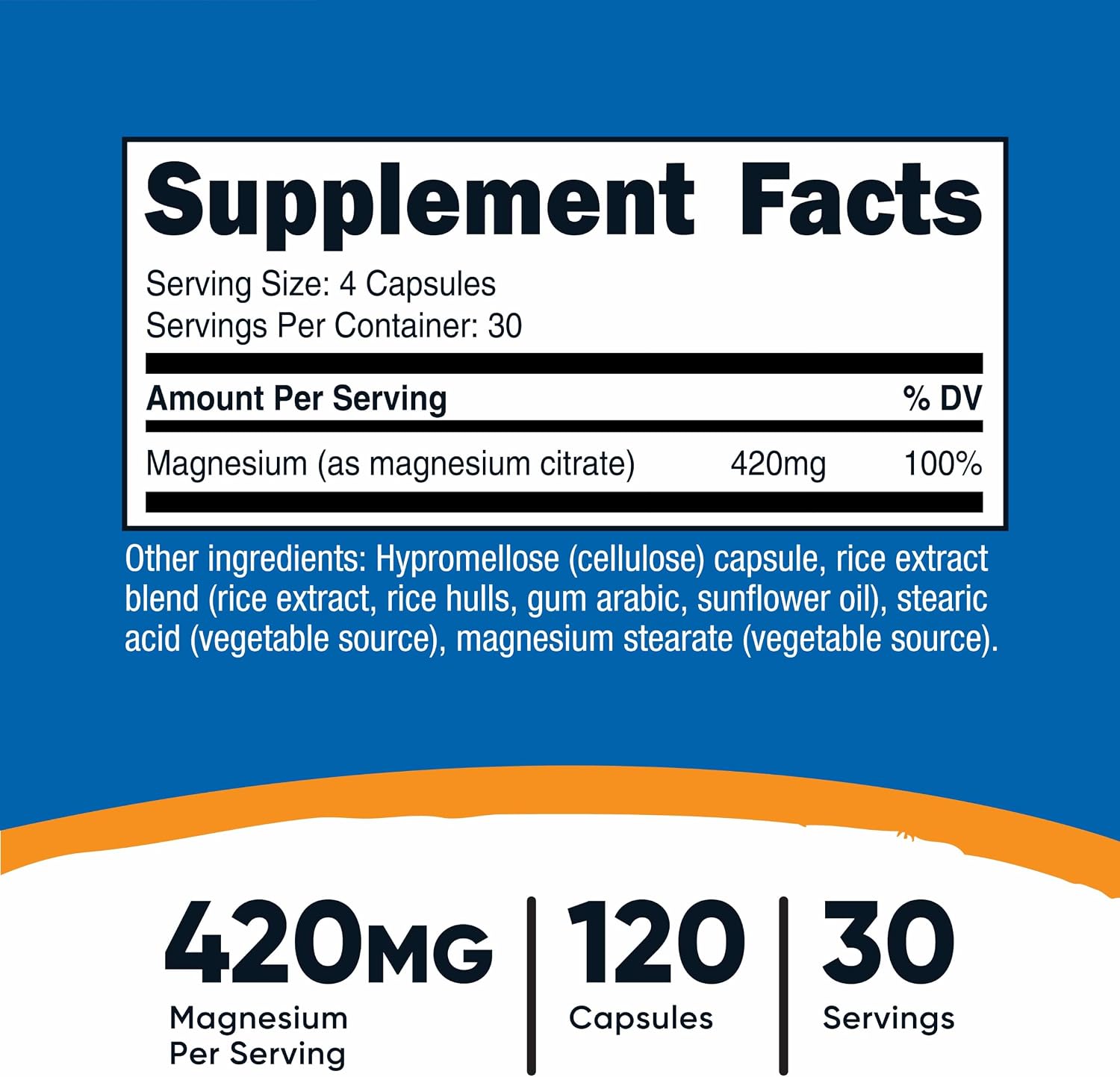 Nutricost Magnesium Citrate 420mg