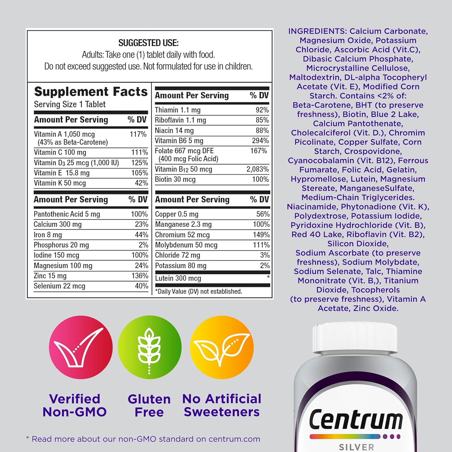 Centrum Silver Women's Multivitamin for Women 50 Plus