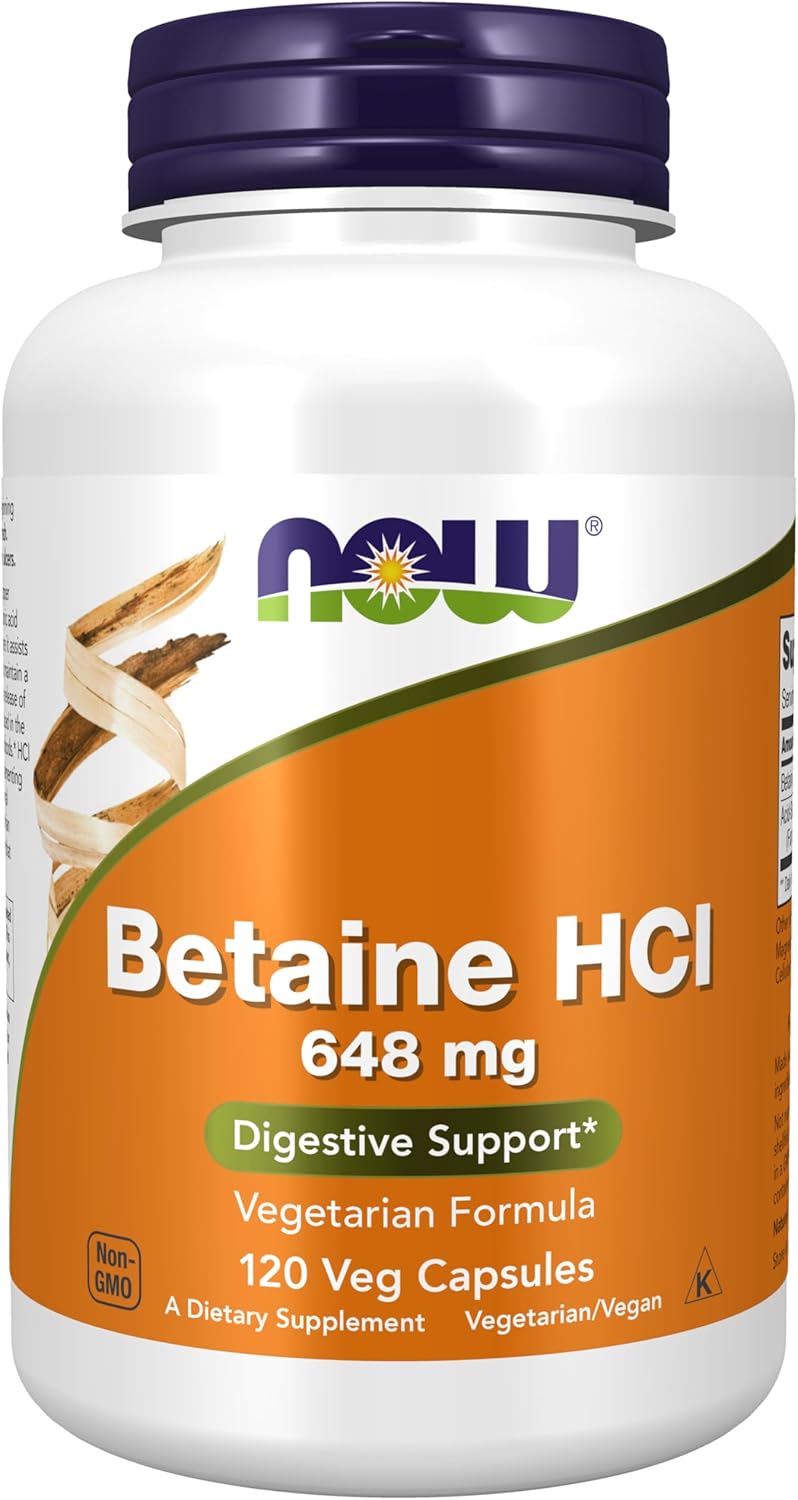 NOW Foods Betaine HCL 648mg