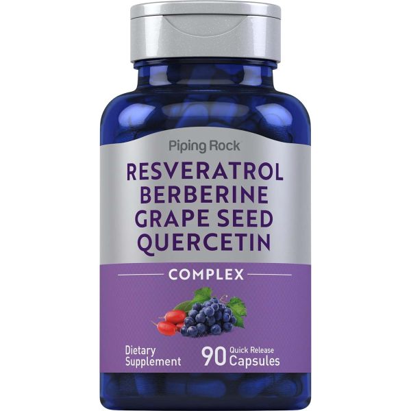 Piping Rock Resveratrol Berberine Grape Seed & Quercetin