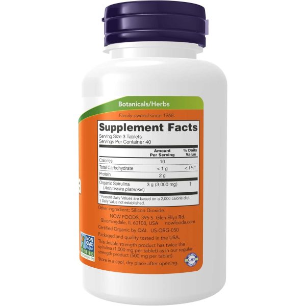 NOW Supplements Spirulina 1000 mg - Image 2